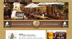 Desktop Screenshot of malostranskapivnice.cz